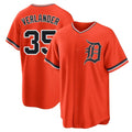 STECN D.Tigers #35 Justin Verlander Player Orange Home Game Stitched Jerseys