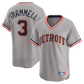 STECN D.Tigers #3 Alan Trammell Player Gray Cooperstown T-shirt Home Game Stitched Jerseys