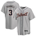 STECN D.Tigers #3 Alan Trammell Player Gray Home Game Stitched Jerseys