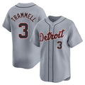 STECN D.Tigers #3 Alan Trammell Player Gray Home Limited Stitched Jerseys
