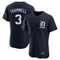 STECN D.Tigers #3 Alan Trammell Player Navy Limited Elite Home Stitched Jerseys