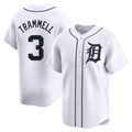 STECN D.Tigers #3 Alan Trammell Player White Home Limited Stitched Jerseys