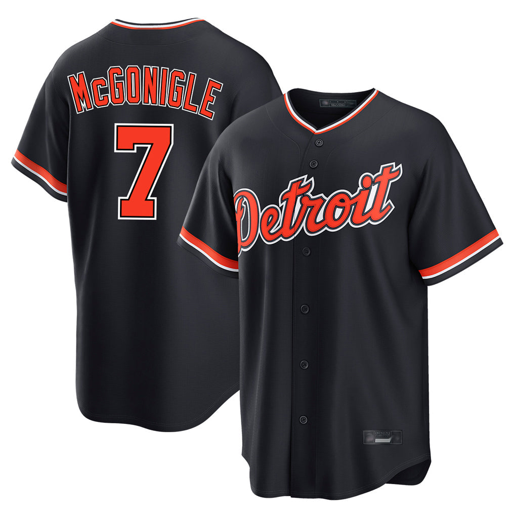 STECN D.Tigers #7 Kevin McGonigle Player Navy Home Game Stitched Jerseys