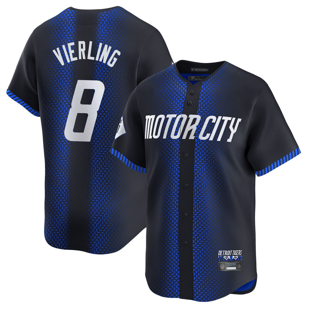 STECN D.Tigers #8 Matt Vierling Player Navy City Connect Home Limited Stitched Jerseys