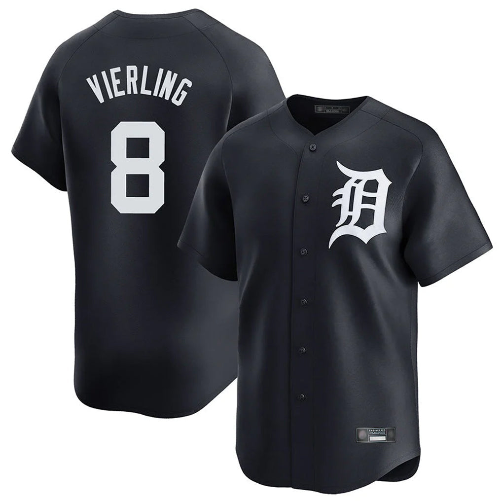 STECN D.Tigers #8 Matt Vierling Player Navy Home Limited Game Stitched Jerseys