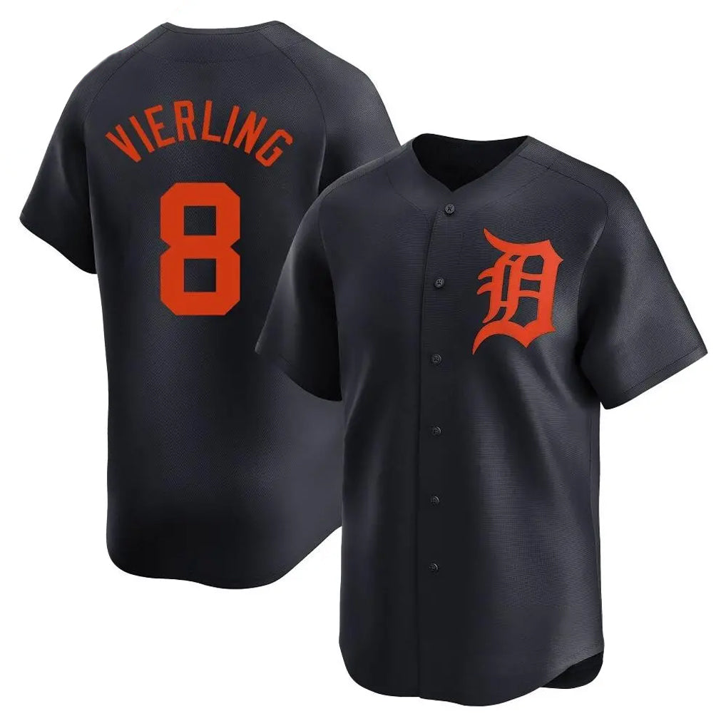STECN D.Tigers #8 Matt Vierling Player Navy Home Limited Stitched Jerseys