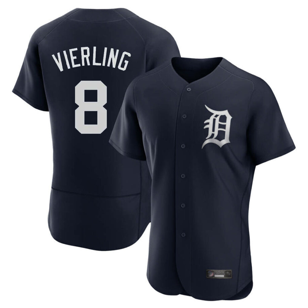 STECN D.Tigers #8 Matt Vierling Player Navy Limited Elite Home Stitched Jerseys