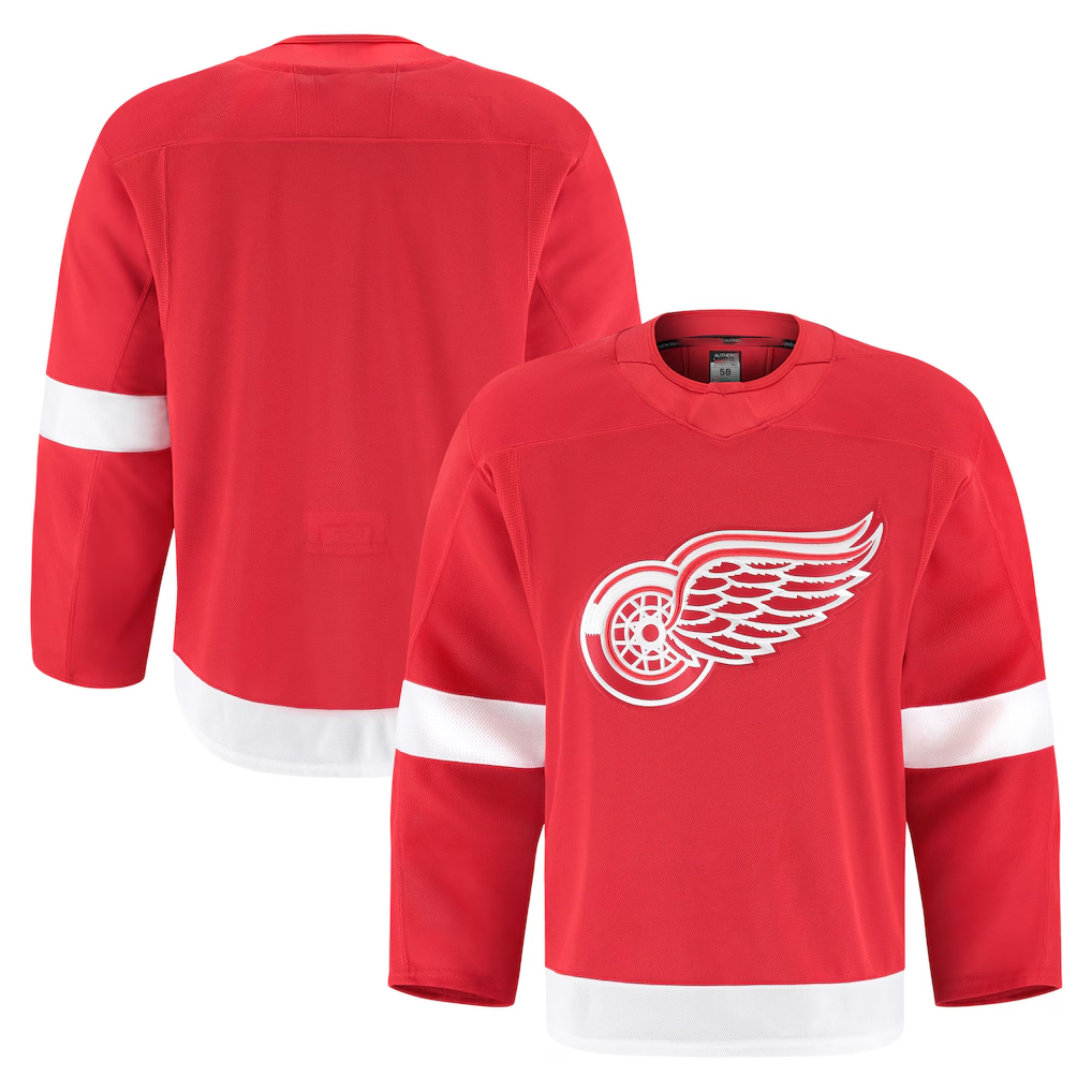 STECN D.Red wings Red Home Authentic Pro Jersey