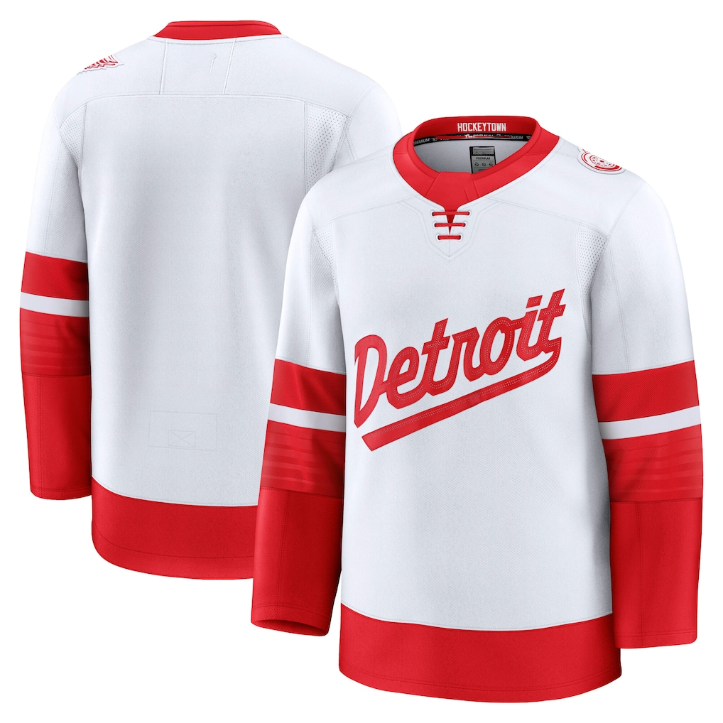 STECN D.Red wings White 2025 Stadium Series Premium Jerseys