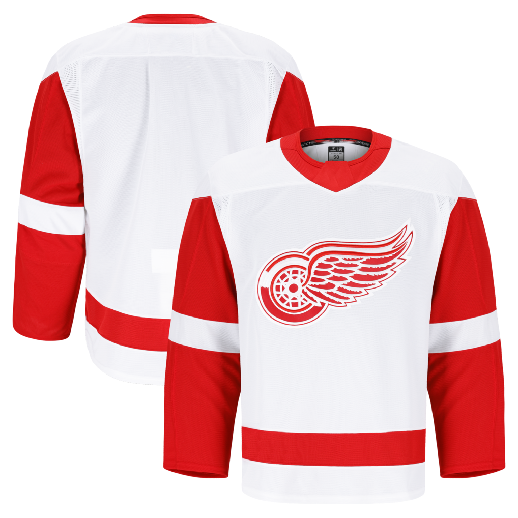 STECN D.Red wings White Away Authentic Pro Jerseys