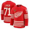 STECN D.Red wings #71 Dylan Larkin Red Centennial Premium Player Jerseys