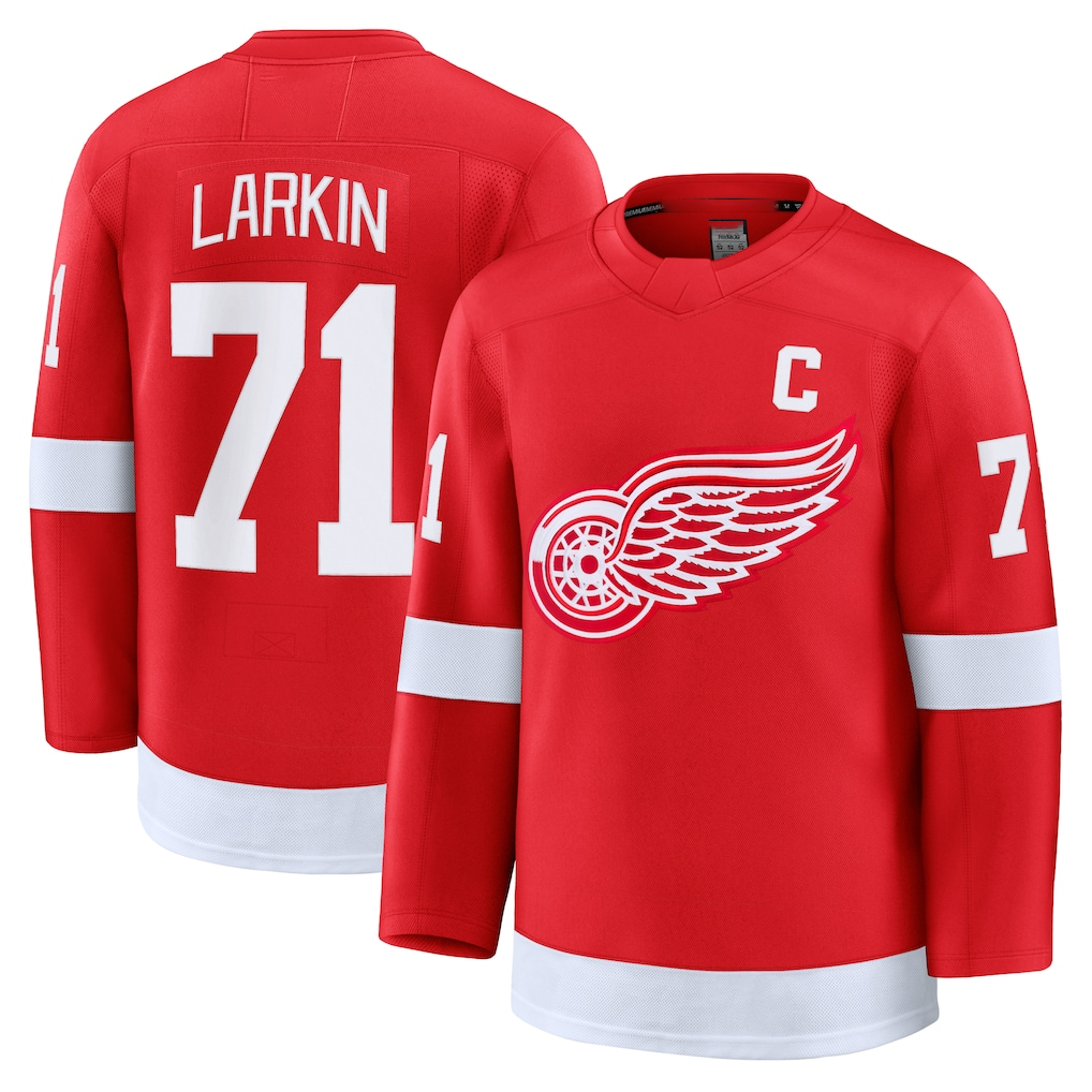 STECN D.Red wings #71 Dylan Larkin Red Home Premium Jerseys