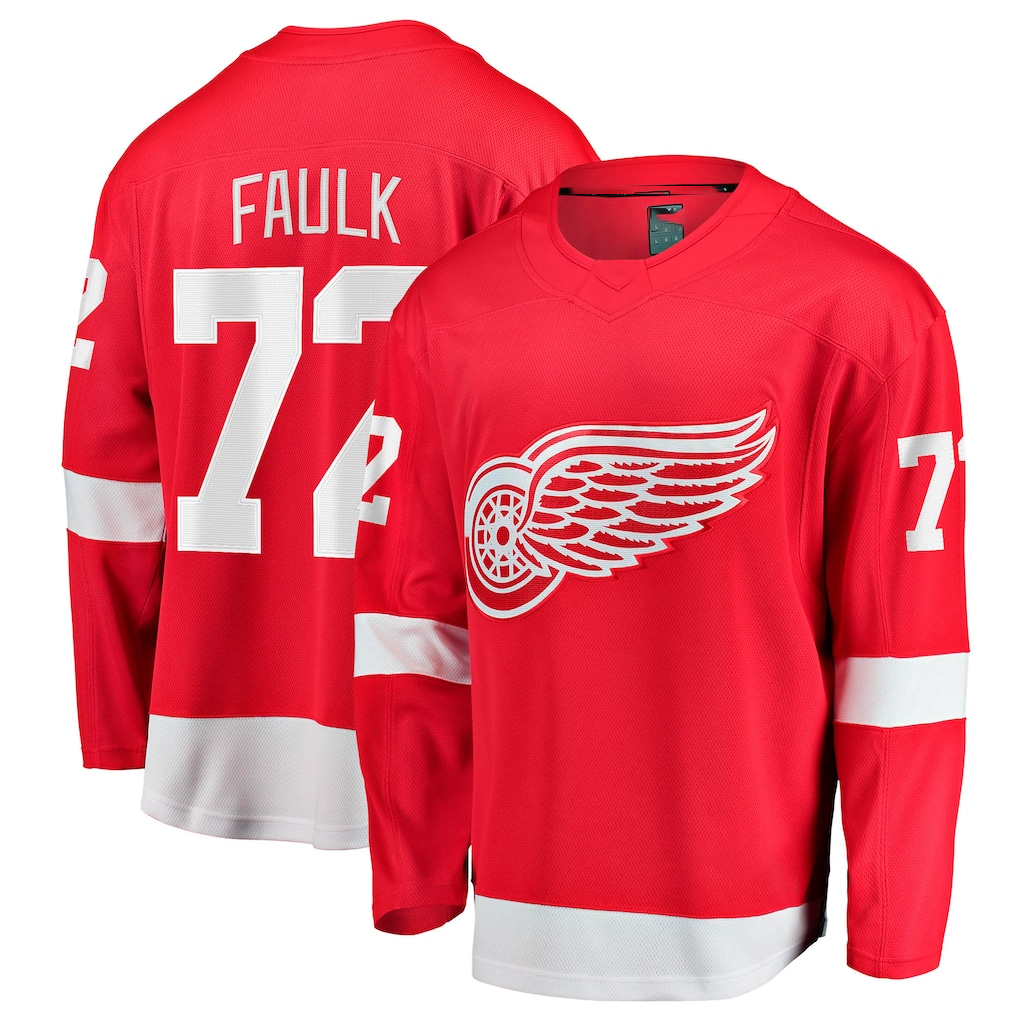 STECN D.Red wings #72 Justin Faulk Red Home Breakaway Jerseys