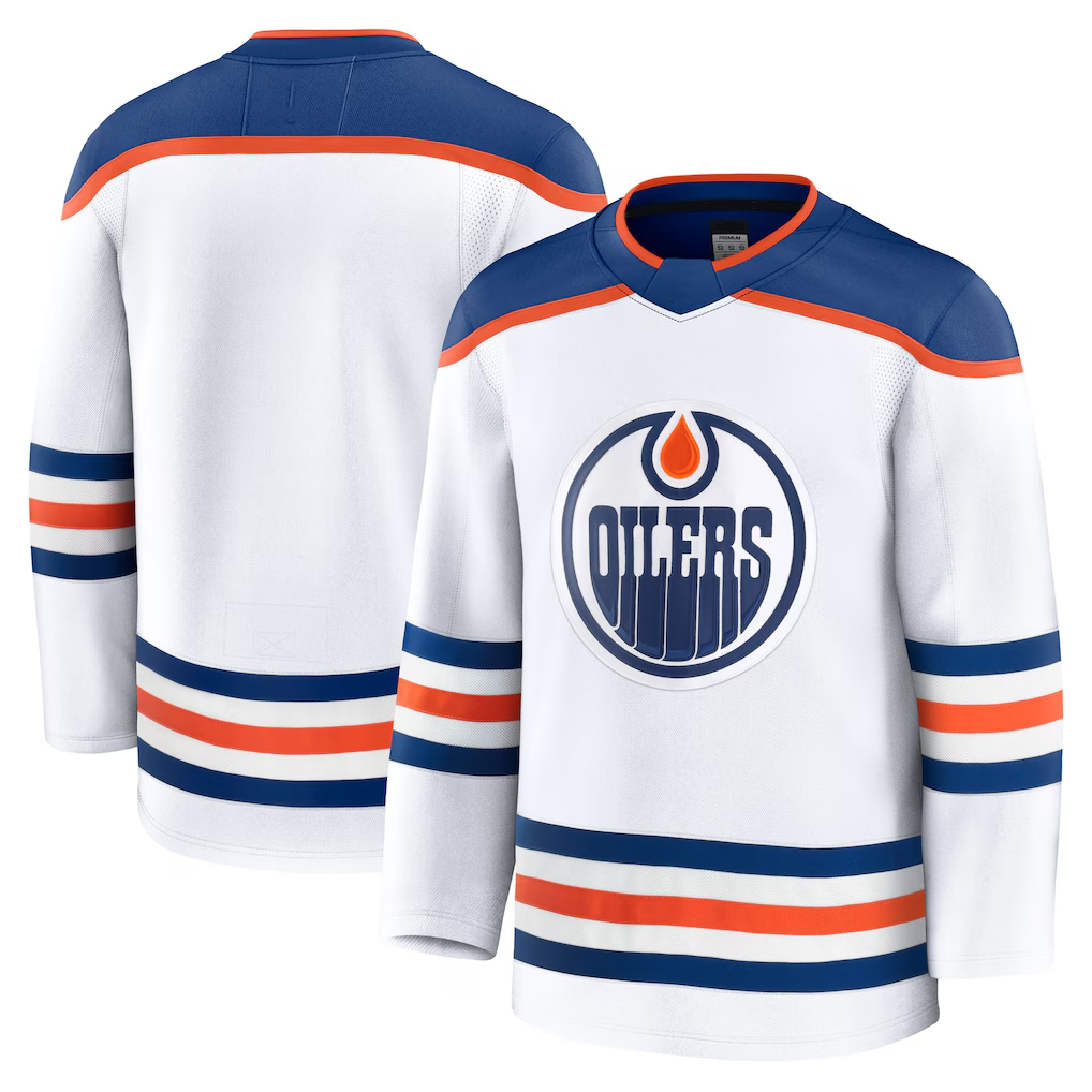 STECN E.Oilers White Away Premium Jerseys