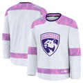 STECN F.Panthers White 2024 Hockey Fights Cancer Practice Jerseys