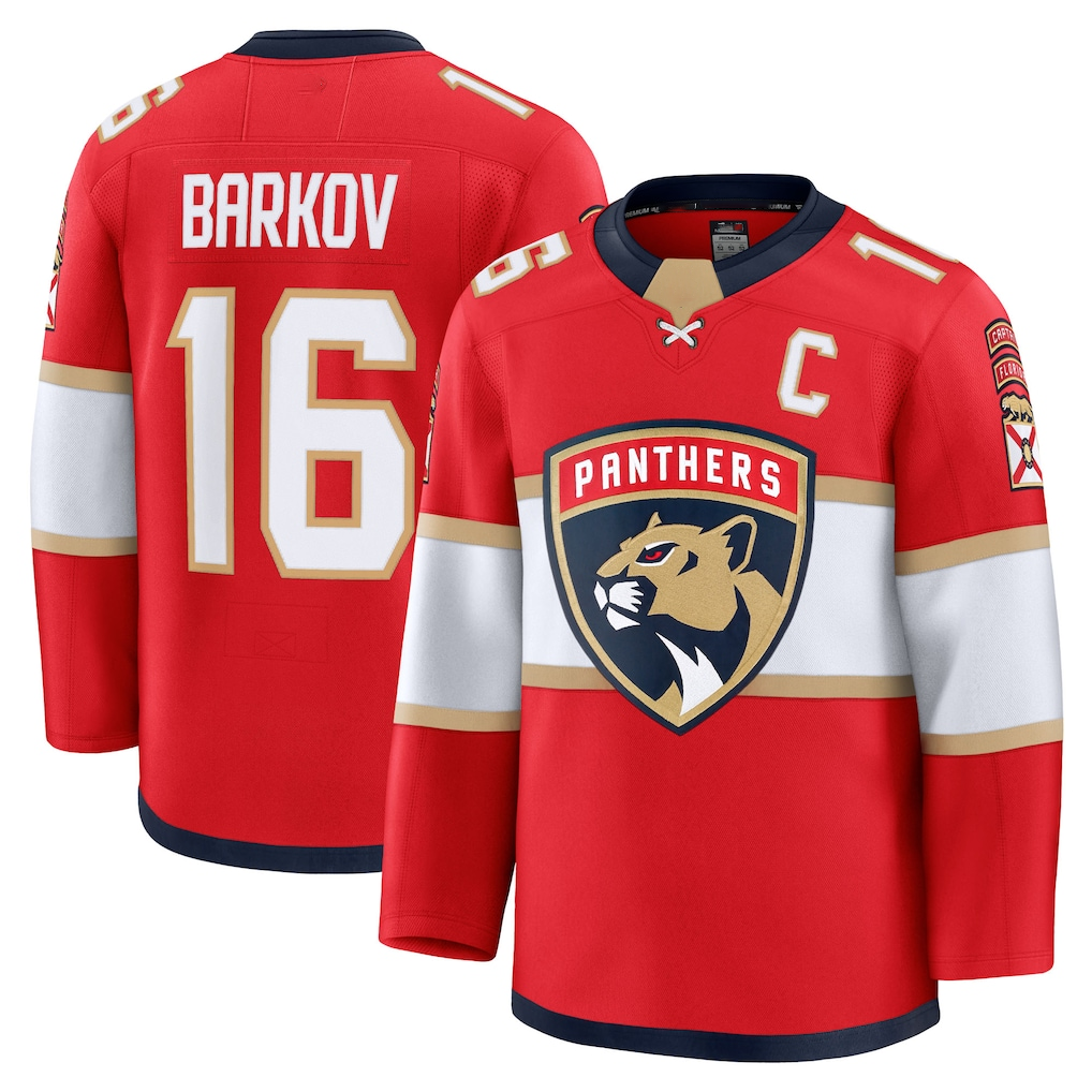 STECN F.Panthers #16 Aleksander Barkov Red Home Premium Jerseys