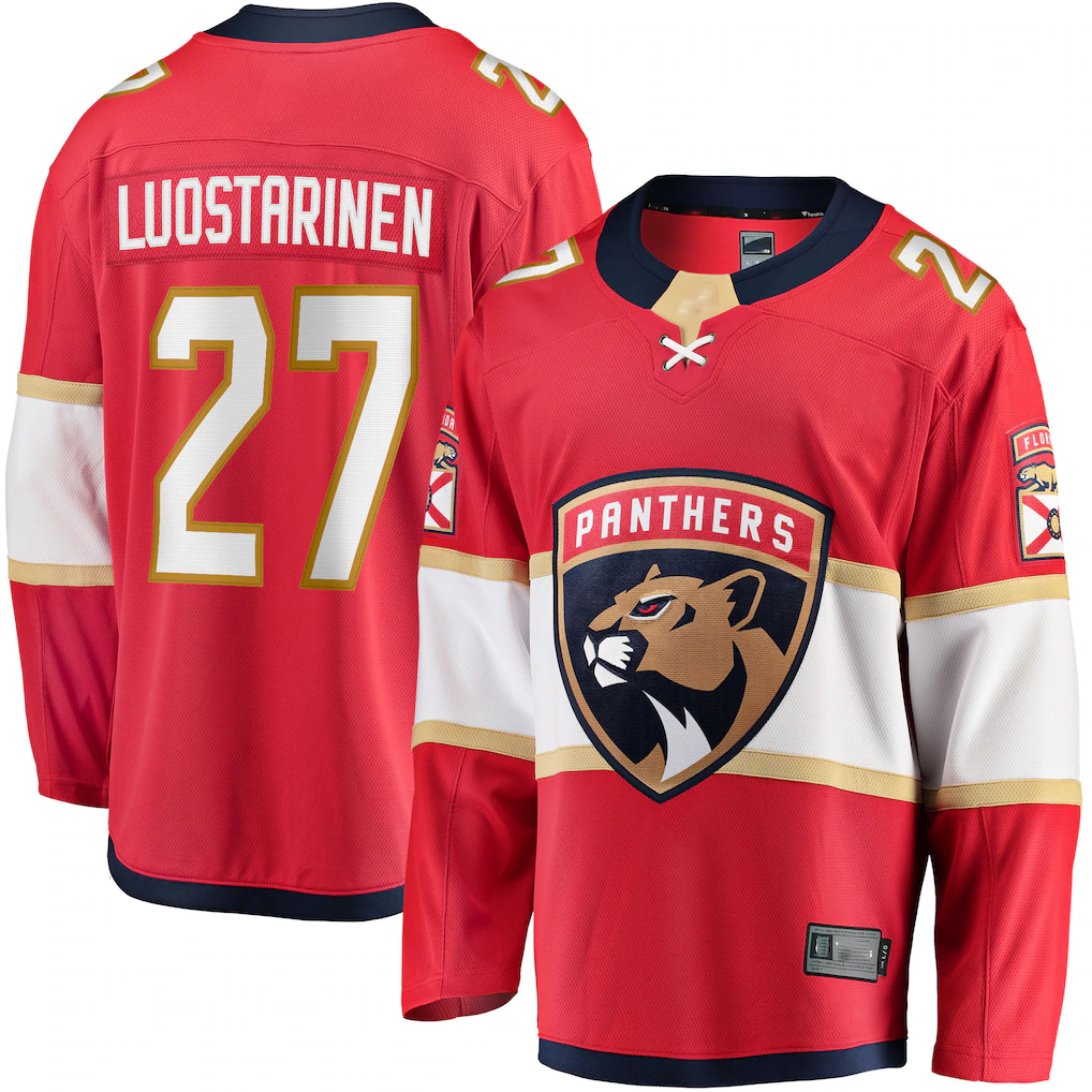 STECN F.Panthers #27 Eetu Luostarinen Red Home Breakaway Player Jerseys