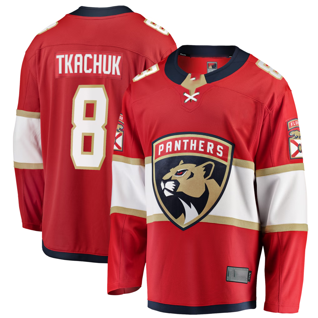 STECN F.Panthers #8 Brady Tkachuk Red Home Breakaway Jerseys