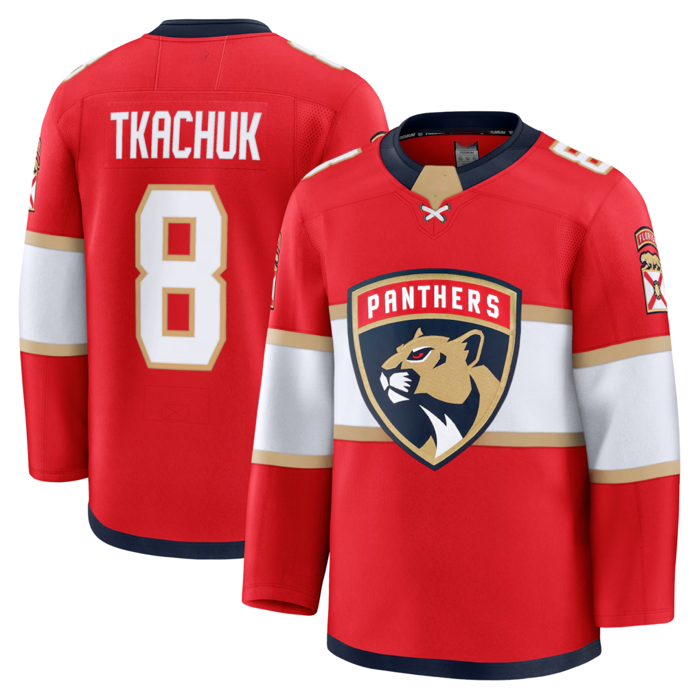 STECN F.Panthers #8 Brady Tkachuk Red Home Premium Jerseys