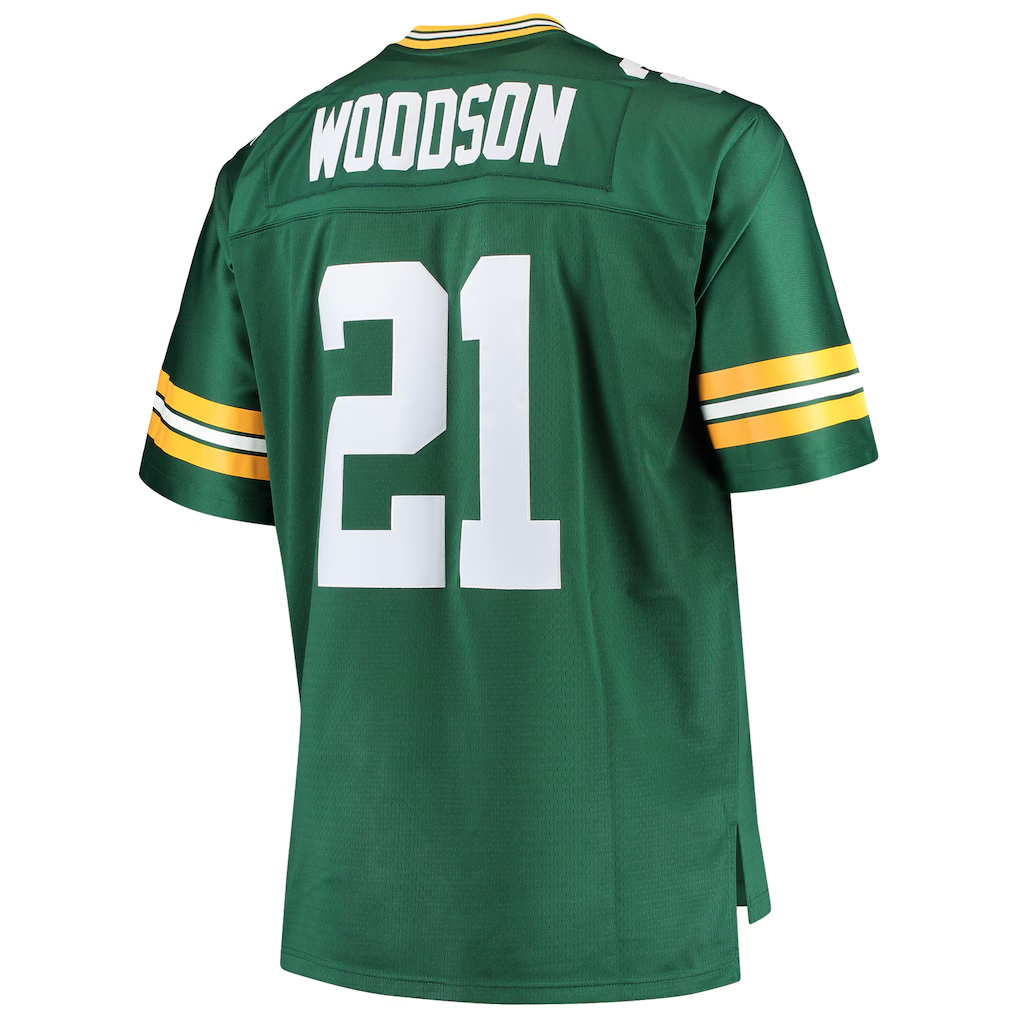 STECN GB.Packers #21 Charles Woodson Mitchell & Ness Green Big & Tall 2010 Retired Player Replica Stitched Puhic Jersey