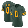 STECN GB.Packers #0 Matthew Golden Player Green Alternate Home Game Stitched Jerseys