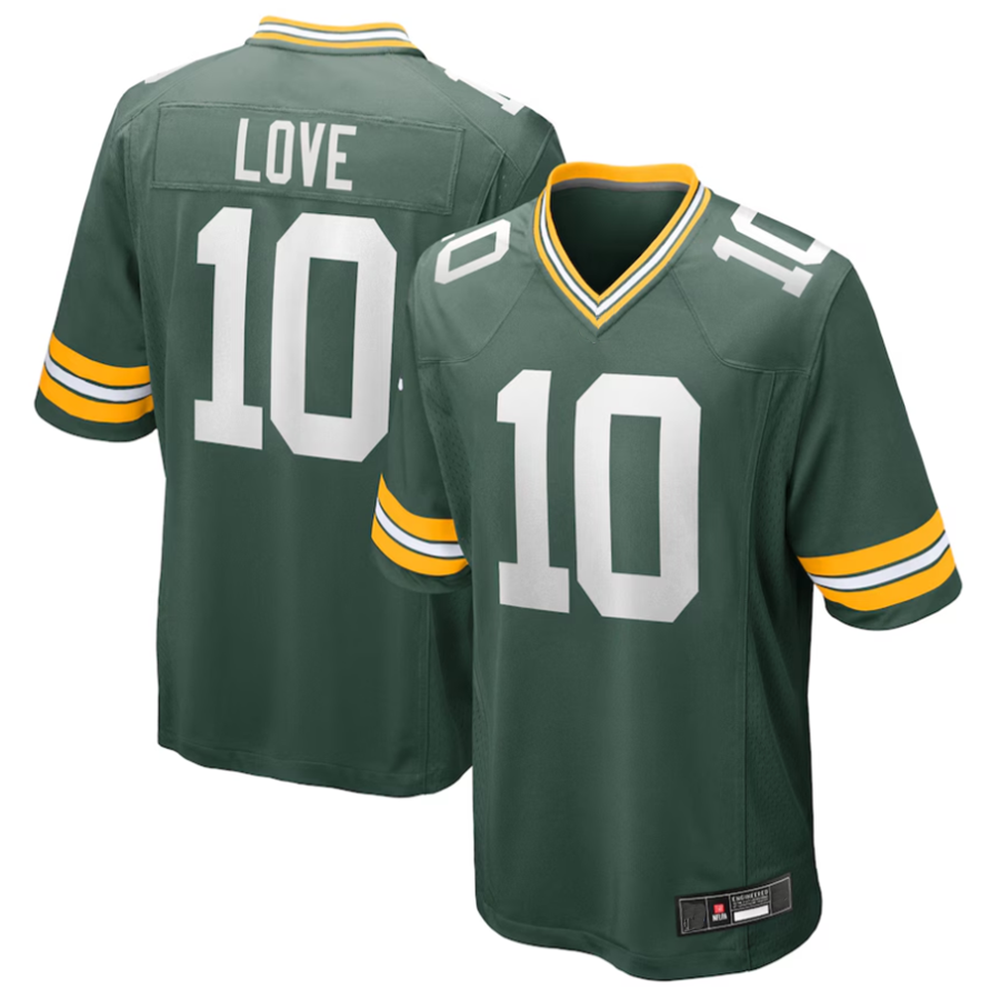 STECN GB.Packers #10 Jordan Love Player Green Game Stitched Jerseys