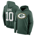 STECN GB.Packers #10 Jordan Love Player Green Therma Hoodie Game Stitched Jerseys