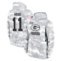 STECN GB.Packers #11 Jayden Reed Player Arctic Camo Salute to Service Hoodies Limited Game Stitched Jerseys