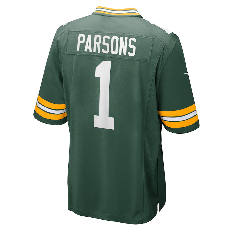 STECN GB.Packers #1 Micah Parsons Player Green Home Game Stitched Jerseys
