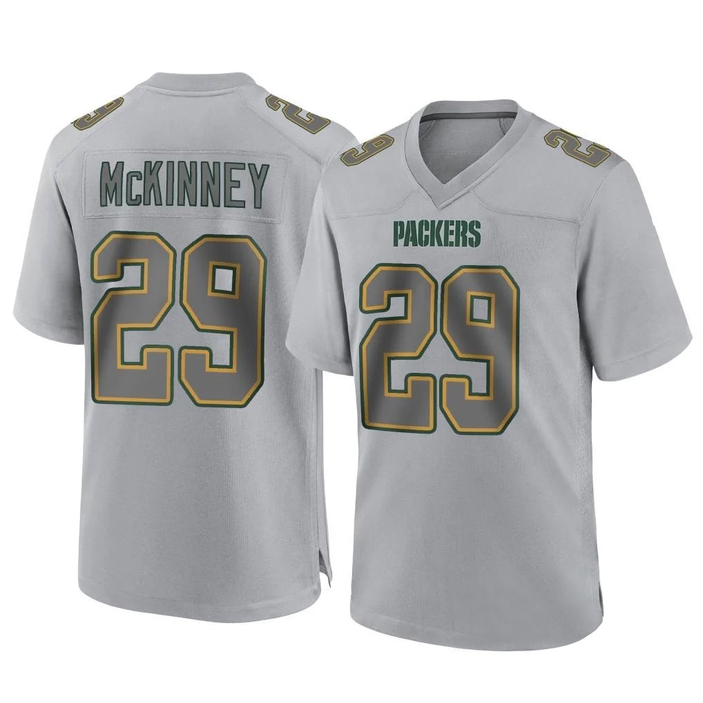 STECN GB.Packers #29 Xavier McKinney Player Gray Atmosphere Fashion Home Game Stitched Jerseys