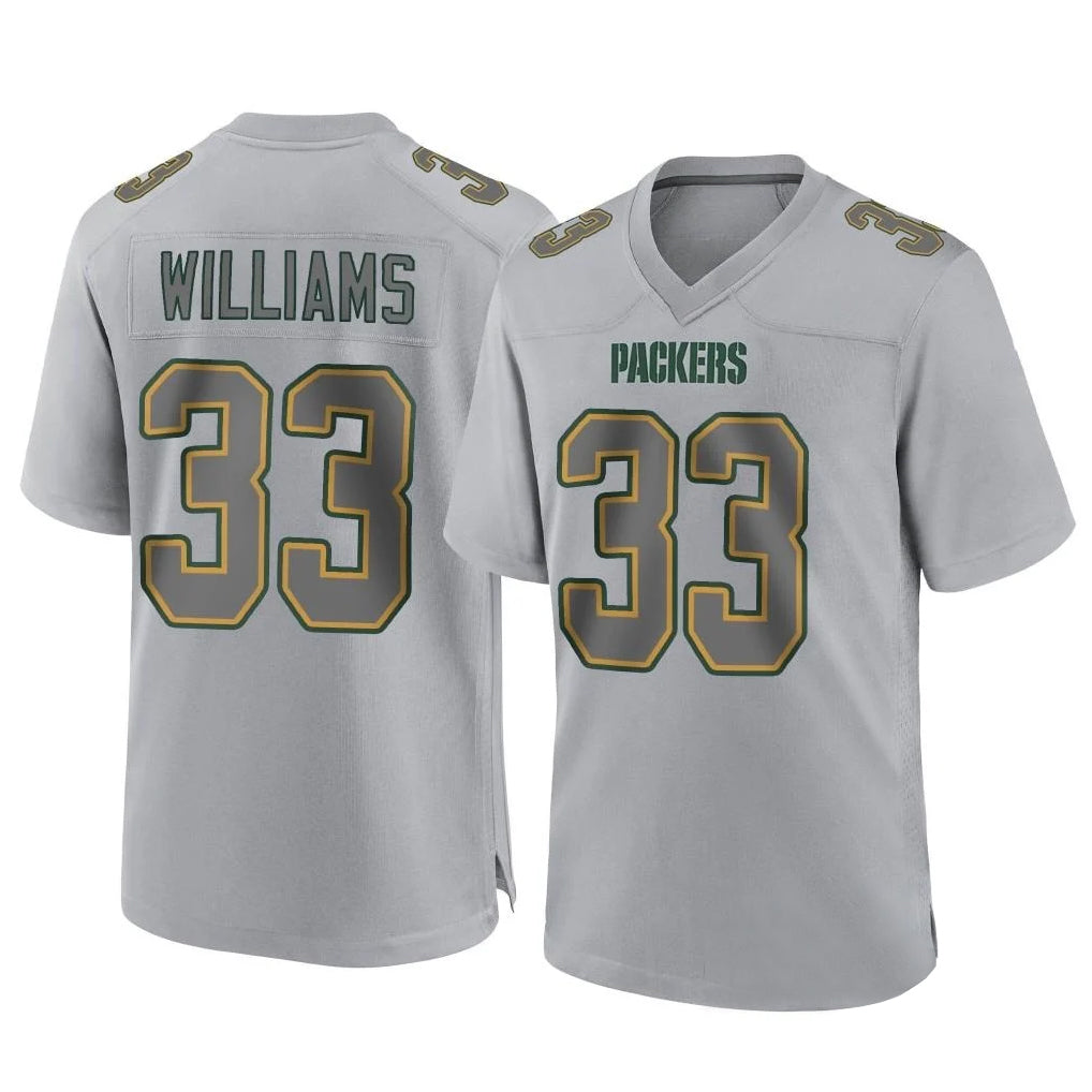 STECN GB.Packers #33 Evan Williams Player Gray Atmosphere Fashion Home Game Stitched Jerseys