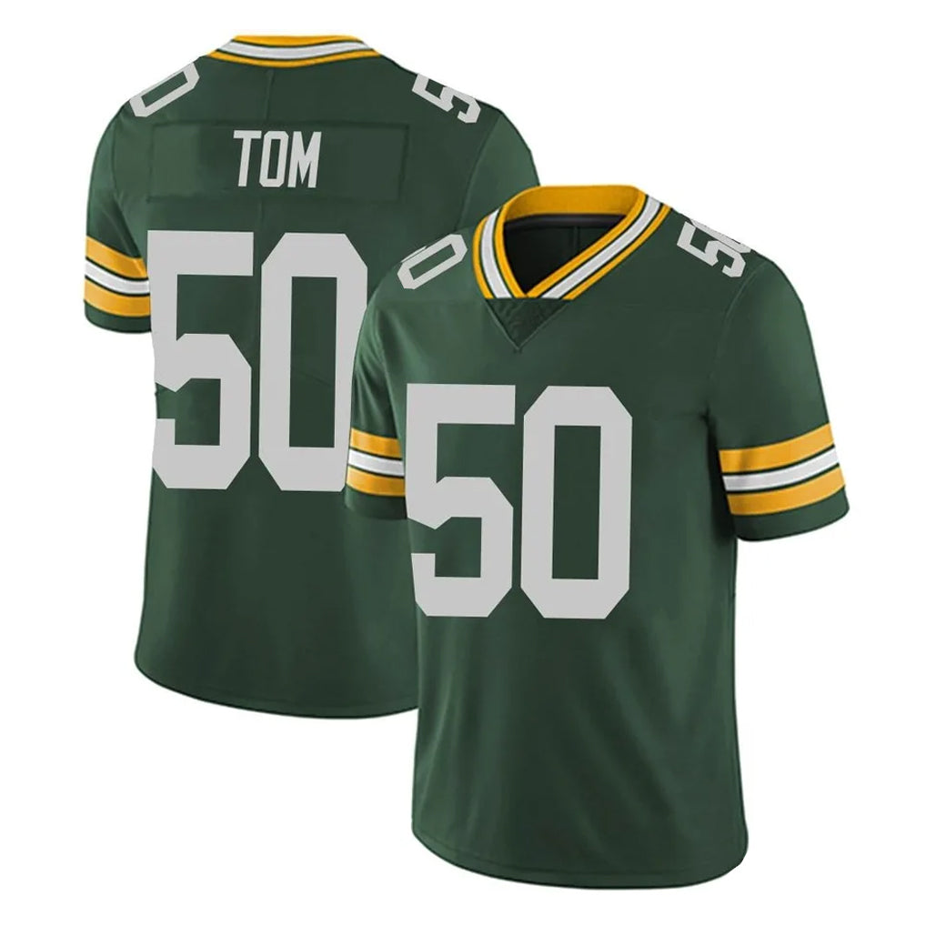STECN GB.Packers #50 Zach Tom Player Green Vapor Untouchable Limited Home Game Stitched Jerseys