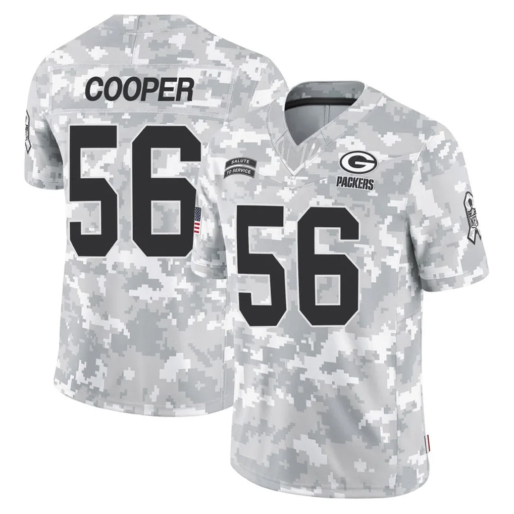 STECN GB.Packers #56 Edgerrin Cooper Player Arctic Camo Salute To Service Limited Stitched Jerseys