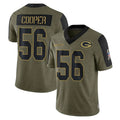 STECN GB.Packers #56 Edgerrin Cooper Player Olive Salute To Service Limited Game Stitched Jerseys