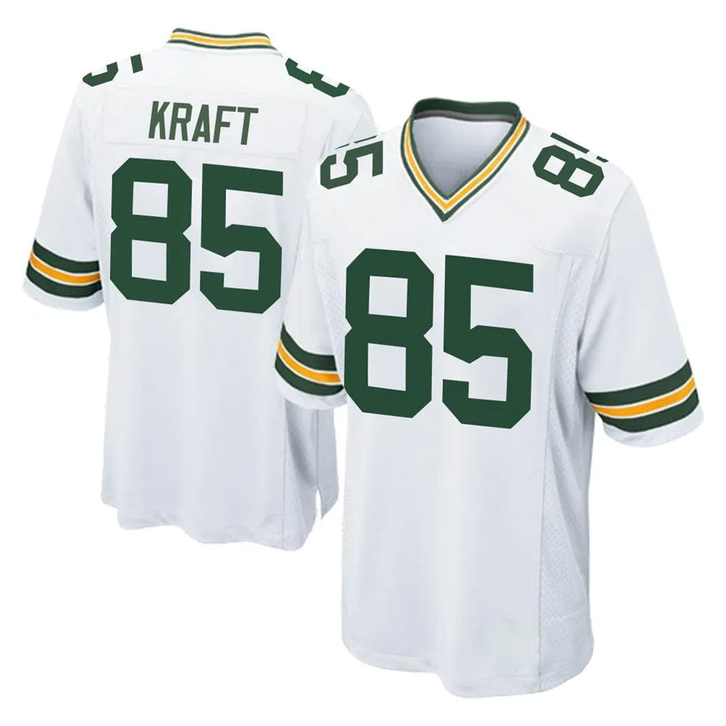 STECN GB.Packers #85 Tucker Kraft Player White Home Game Stitched Jerseys