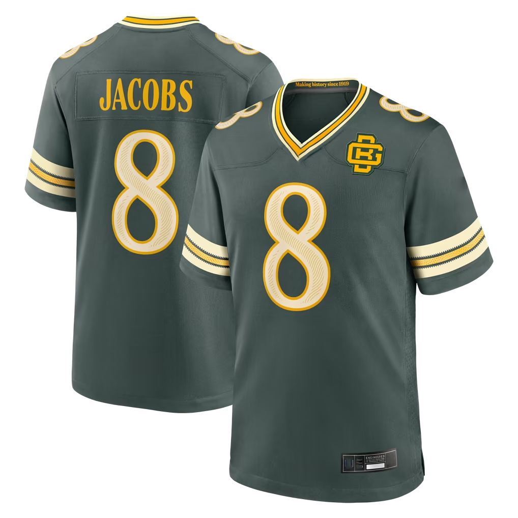 STECN GB.Packers #8 Josh Jacobs Green 2026 Rivalries Collection Game Stitched Jerseys