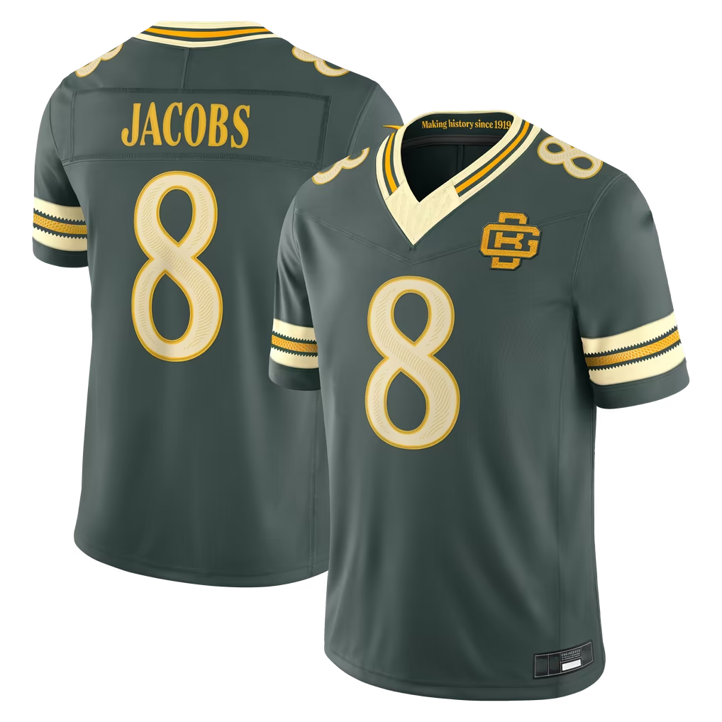 STECN GB.Packers #8 Josh Jacobs Green 2026 Rivalries Collection Limited Stitched Jerseys