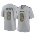 STECN GB.Packers #8 Josh Jacobs Player Gray Atmosphere Fashion Home Game Stitched Jerseys