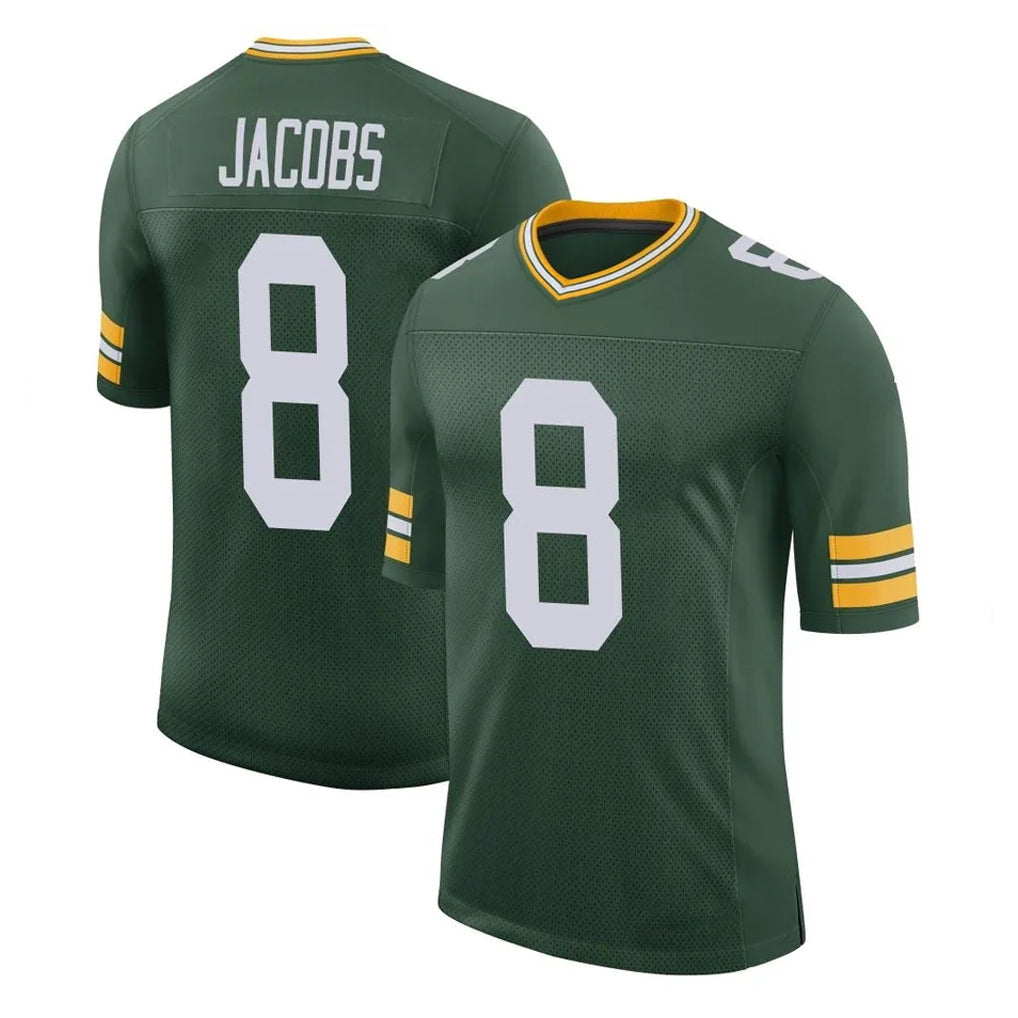 STECN GB.Packers #8 Josh Jacobs Player Green Limited Classic Home Game Stitched Jerseys