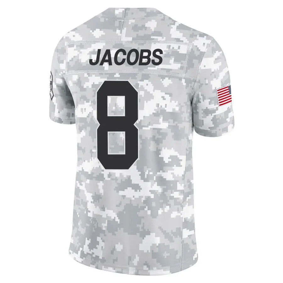 STECN GB.Packers #8 Josh Jacobs Player Limited Arctic Camo Salute to Service Stitched Jerseys
