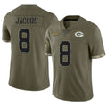 STECN GB.Packers #8 Josh Jacobs Player Olive Salute To Service Limited Stitched Jerseys