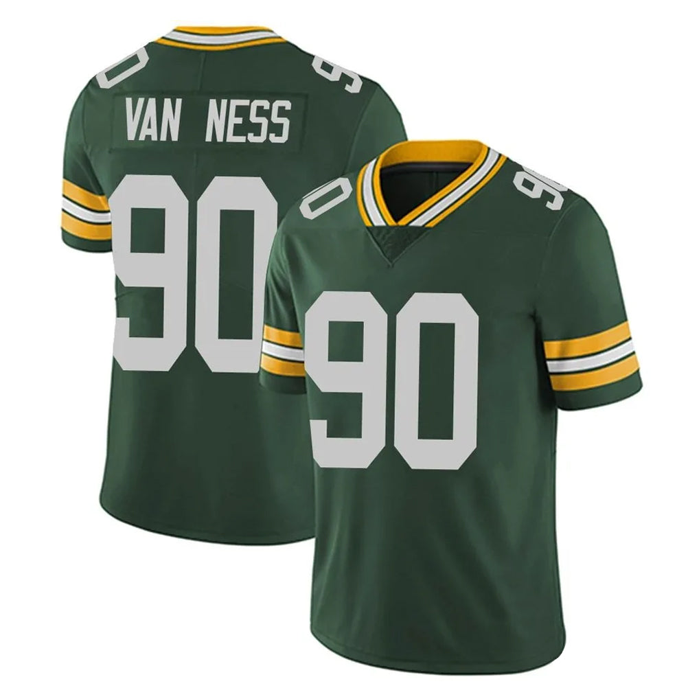 STECN GB.Packers #90 Lukas Van Ness Player Green Vapor Untouchable Limited Home Game Stitched Jerseys
