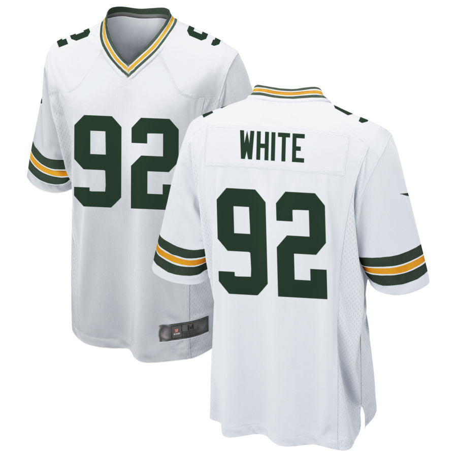 STECN GB.Packers #92 Reggie White Player White Home Game Stitched Jersey