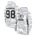 STECN GB.Packers #98 Javon Hargrave Player Arctic Camo Salute to Service Hoodies Limited Game Stitched Jerseys