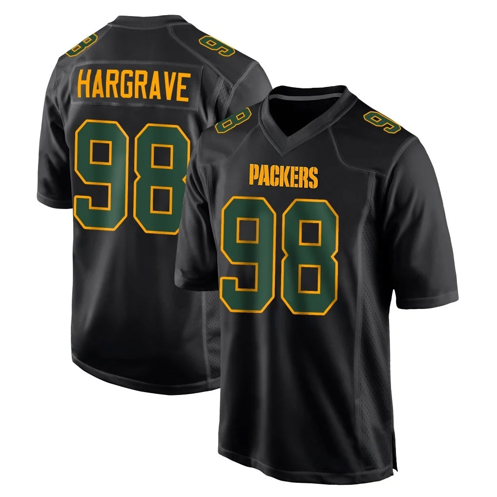 STECN GB.Packers #98 Javon Hargrave Player Black Fashion Home Game Stitched Jerseys
