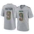 STECN GB.Packers #9 Christian Watson Player Gray Atmosphere Fashion Home Game Stitched Jerseys