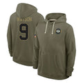 STECN GB.Packers #9 Christian Watson Player Olive Salute to Service Pullover Hoodies Limited Stitched Jerseys