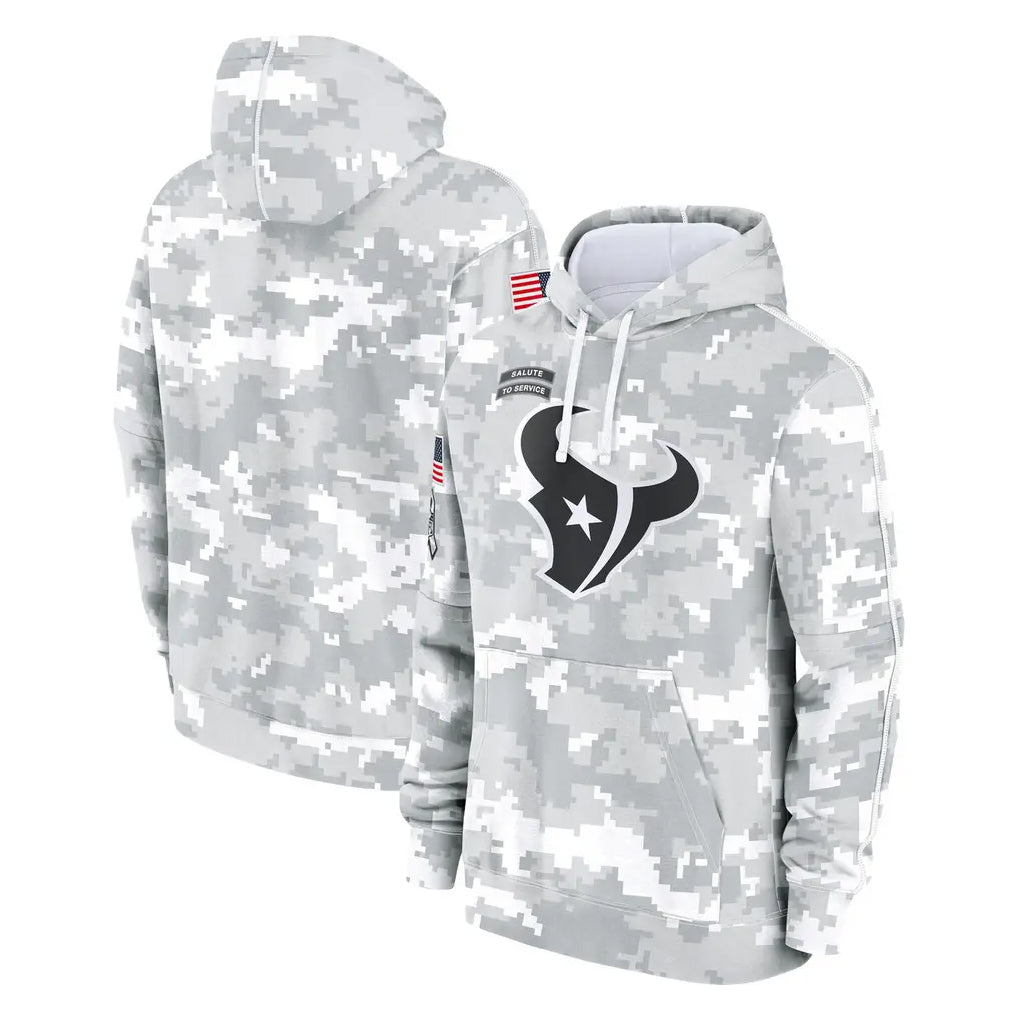 STECN H.Texans Arctic Camo Salute to Service Hoodies Limited Game Blank Player Stitched Jerseys