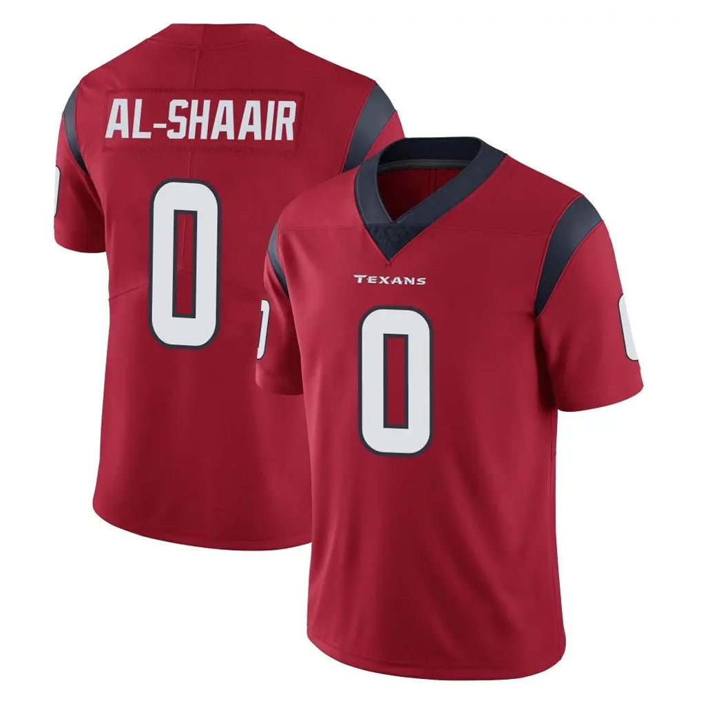 STECN H.Texans #0 Azeez Al-Shaair Player Red Limited Vapor Untouchable Home Game Stitched Jerseys