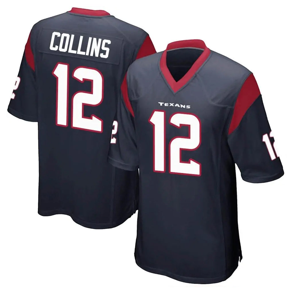STECN H.Texans #12 Nico Collins Player Navy Home Game Stitched Jerseys